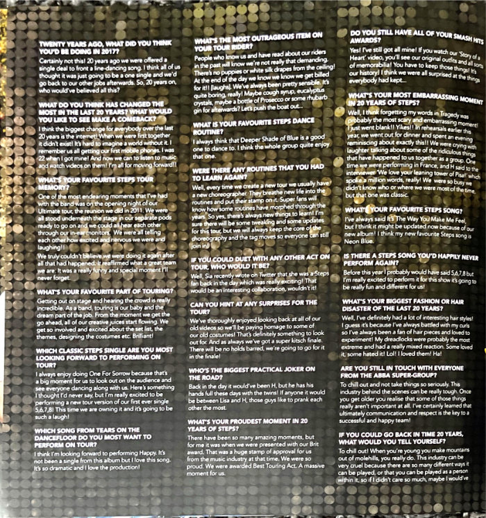 Steps tour programme