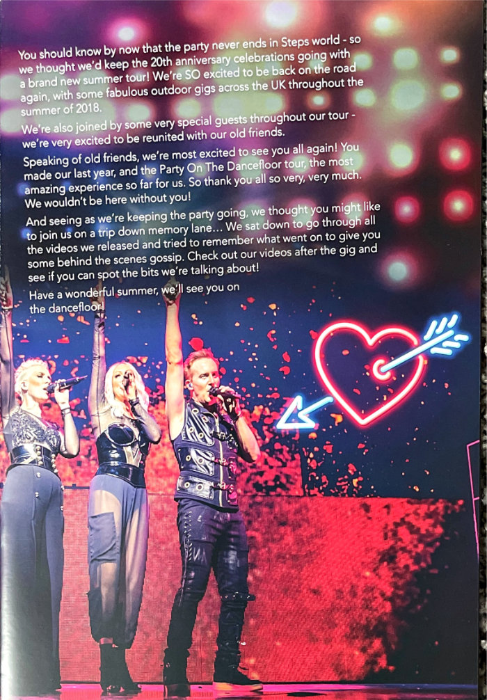 Steps tour programme